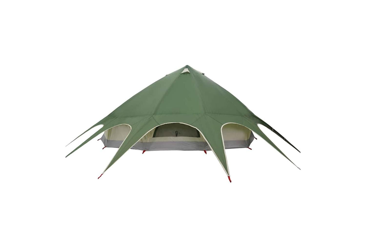 Vidaxl Teepee Tent With Roof Green And Grey 502 X 502 X 297 Cm-8