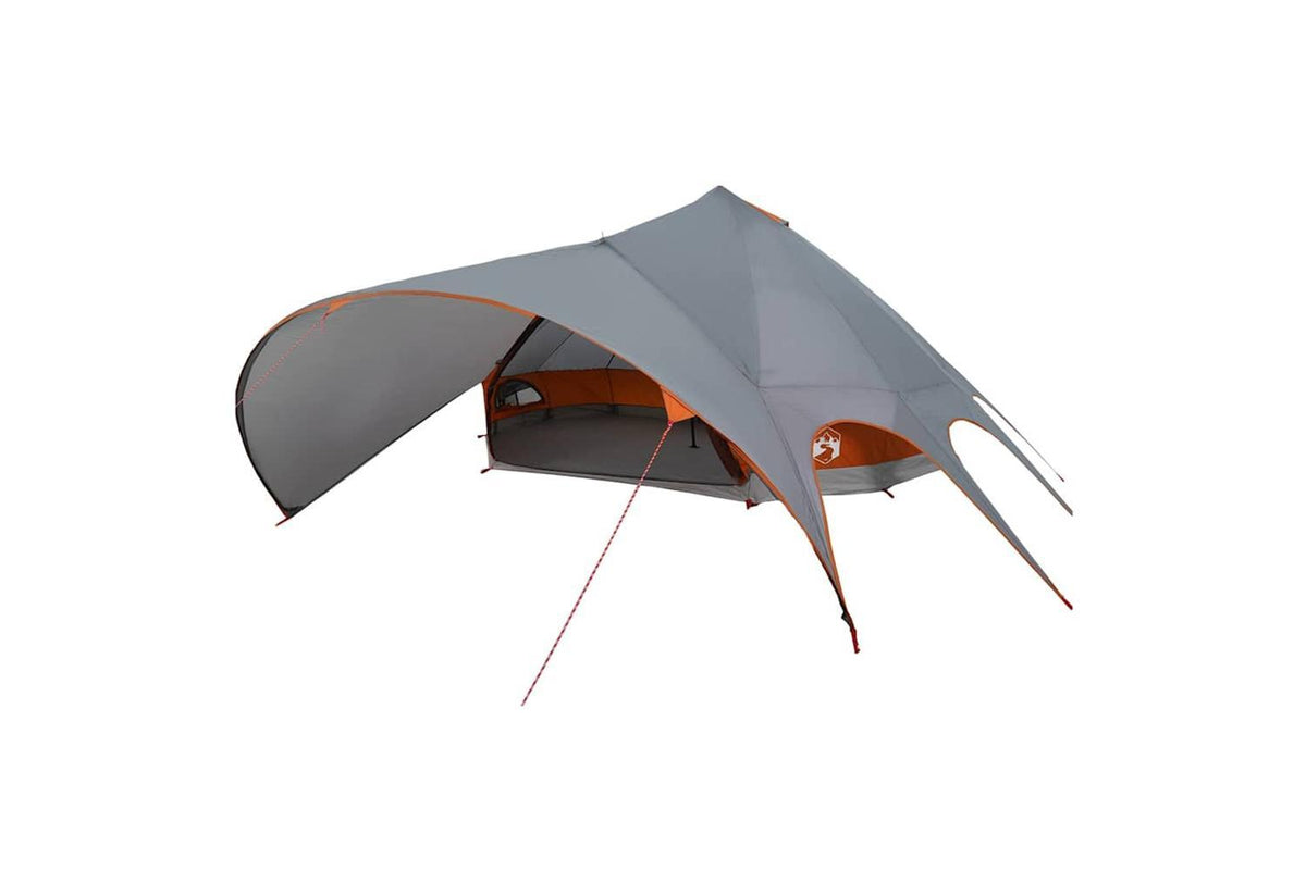 Vidaxl Teepee Tent With Roof Grey And Orange 502 X 502 X 297 Cm-2