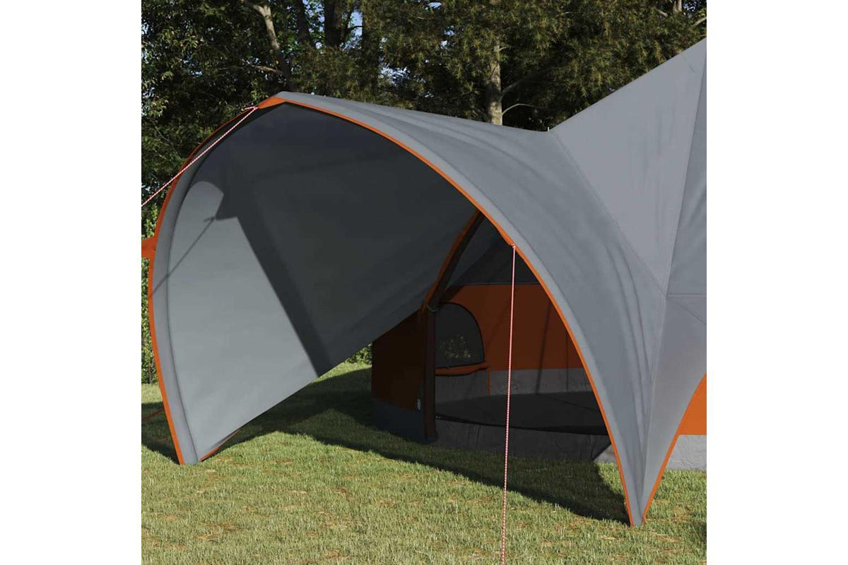 Vidaxl Teepee Tent With Roof Grey And Orange 502 X 502 X 297 Cm-3