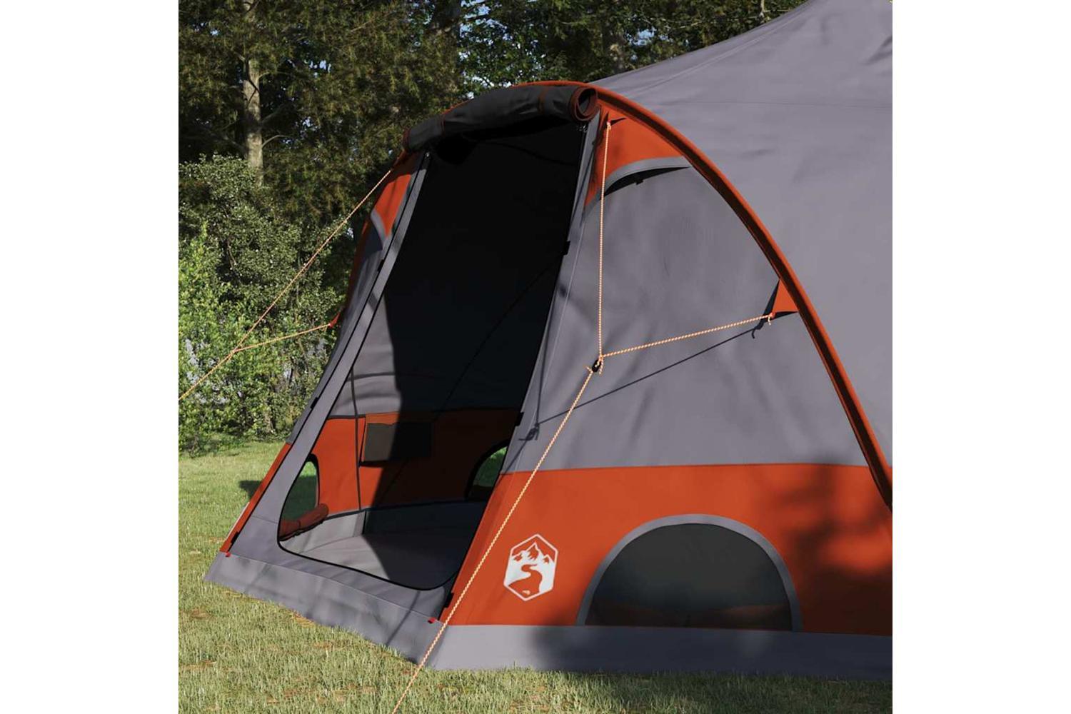 Vidaxl Dome Tent With Roof Grey And Orange 505 X 450 X 248 Cm-3