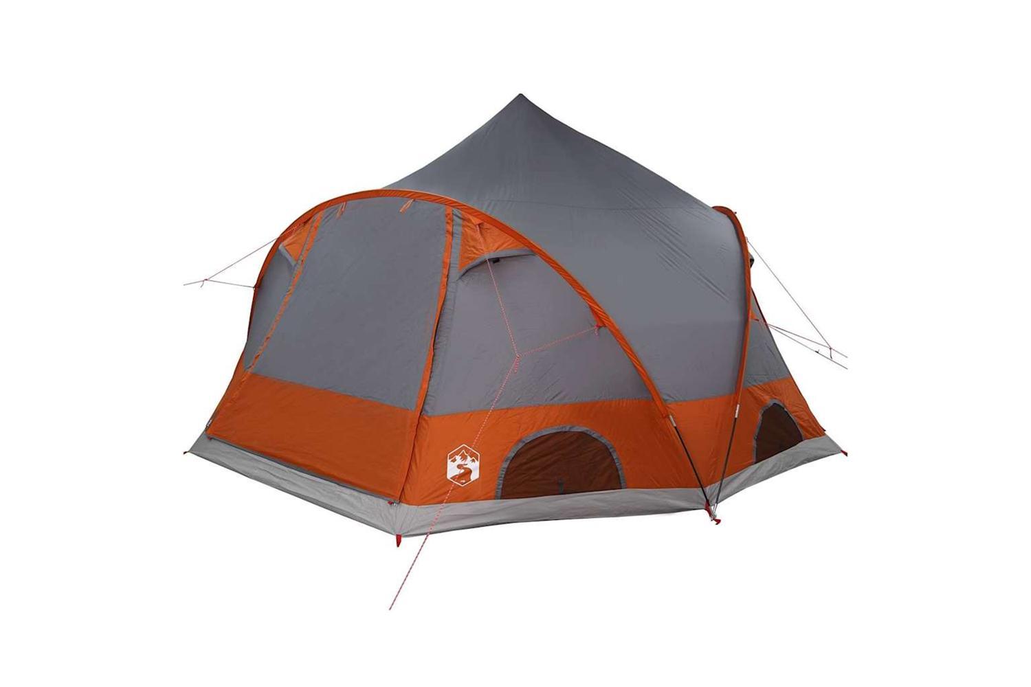 Vidaxl Dome Tent With Roof Grey And Orange 505 X 450 X 248 Cm-4