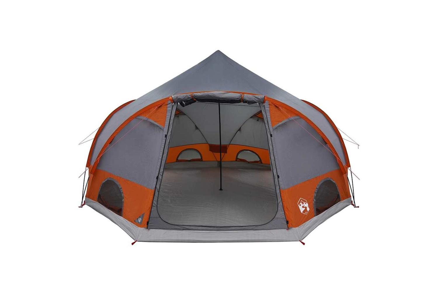 Vidaxl Dome Tent With Roof Grey And Orange 505 X 450 X 248 Cm-5