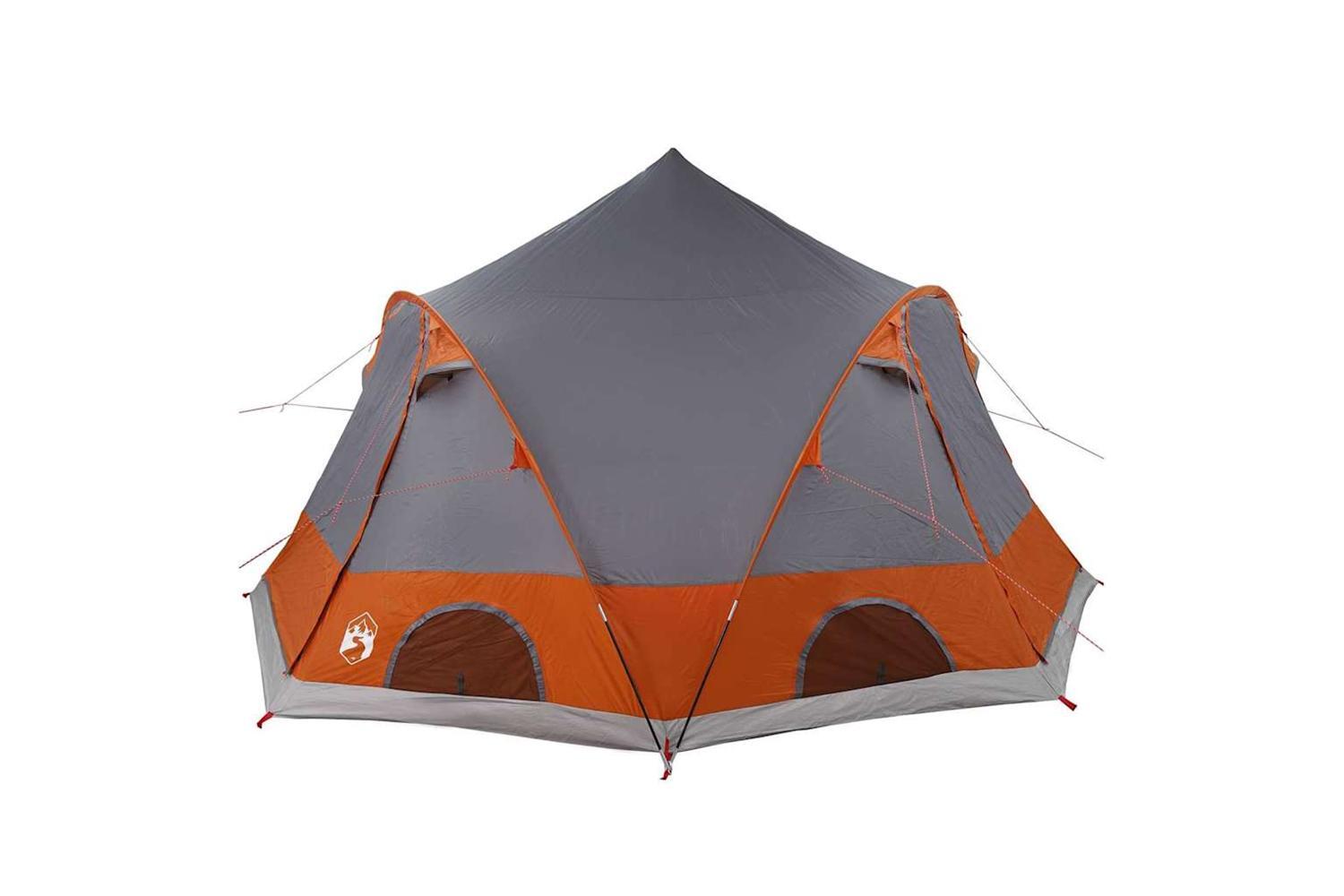 Vidaxl Dome Tent With Roof Grey And Orange 505 X 450 X 248 Cm-6