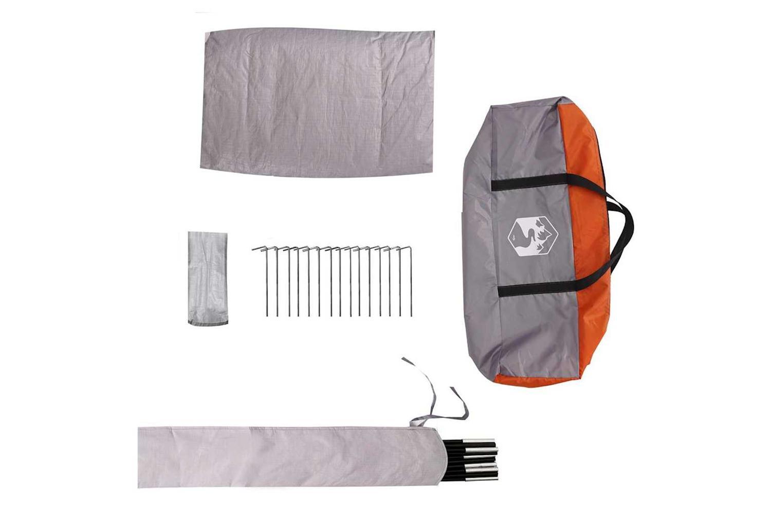 Vidaxl Dome Tent With Roof Grey And Orange 505 X 450 X 248 Cm-10