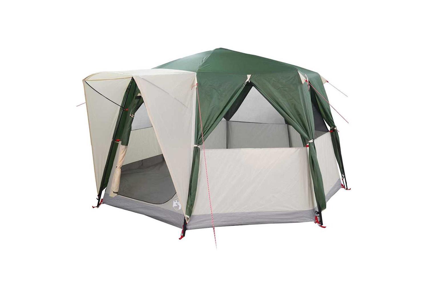 Vidaxl Cabin Tent With Roof With Storage Green 425 X 396 X 222 Cm-2