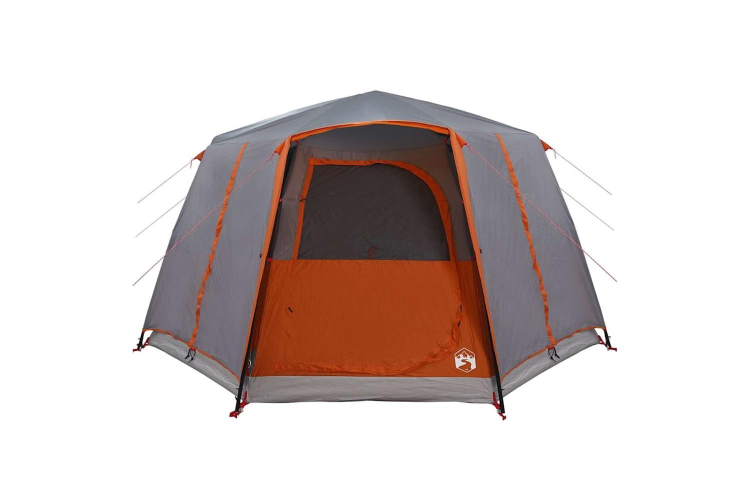 Vidaxl Cabin Tent With Roof Grey And Orange 425 X 396 X 222 Cm-5