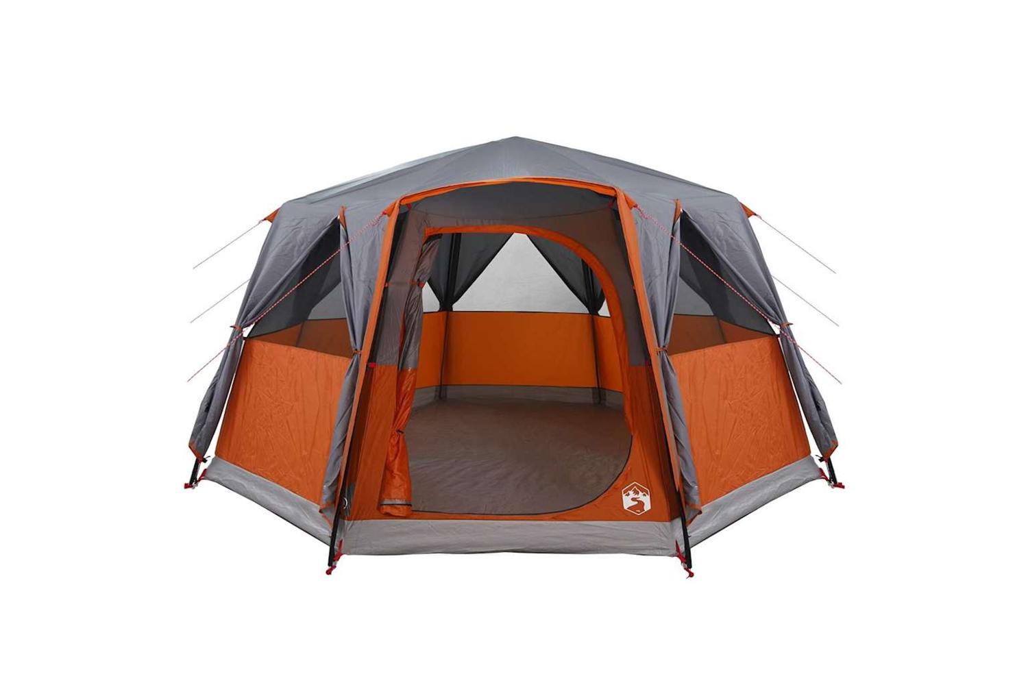 Vidaxl Cabin Tent With Roof Grey And Orange 425 X 396 X 222 Cm-6