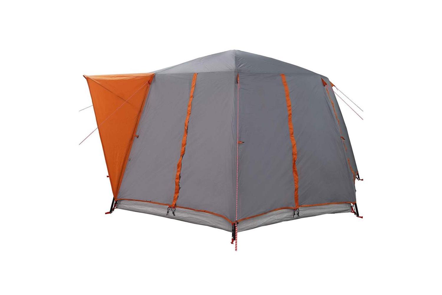 Vidaxl Cabin Tent With Roof Grey And Orange 425 X 396 X 222 Cm-7