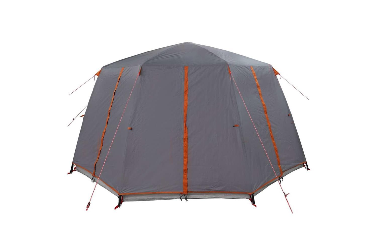 Vidaxl Cabin Tent With Roof Grey And Orange 425 X 396 X 222 Cm-8