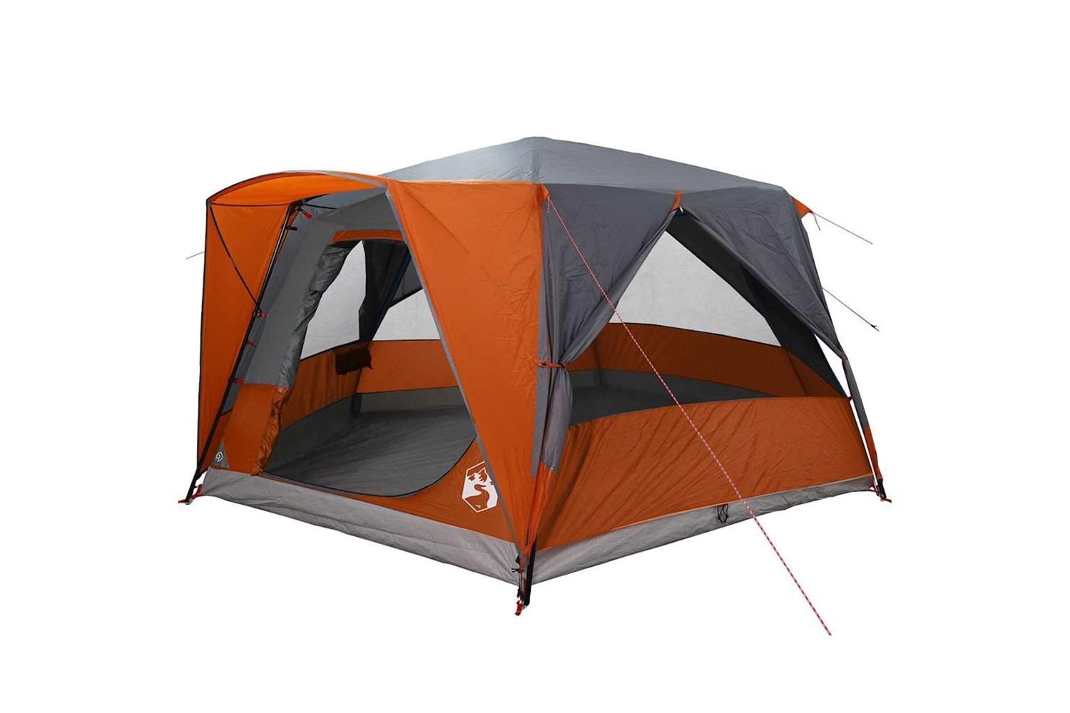 Vidaxl Cabin Tent With Roof Grey And Orange 400 X 350 X 212 Cm-2