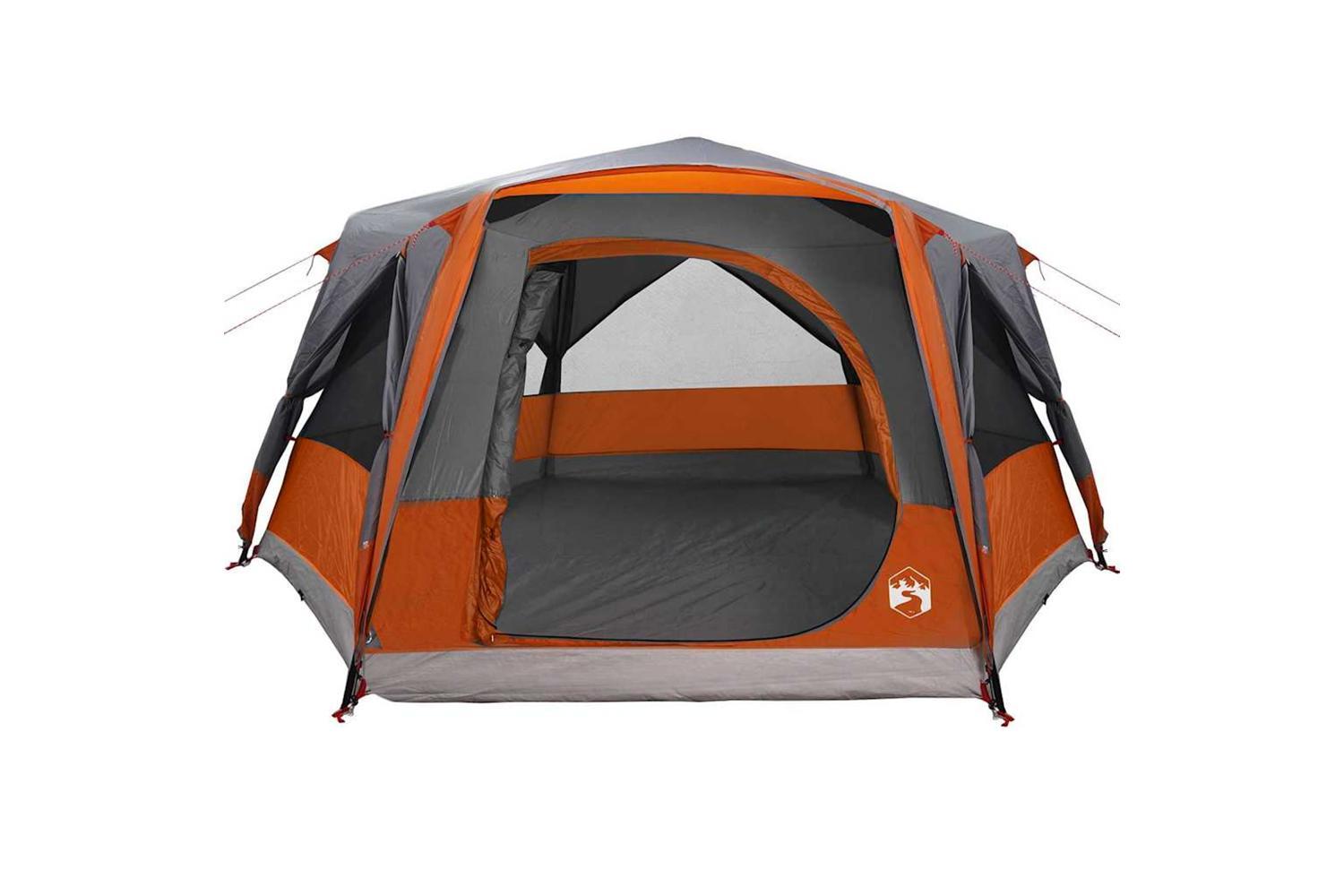 Vidaxl Cabin Tent With Roof Grey And Orange 400 X 350 X 212 Cm-5