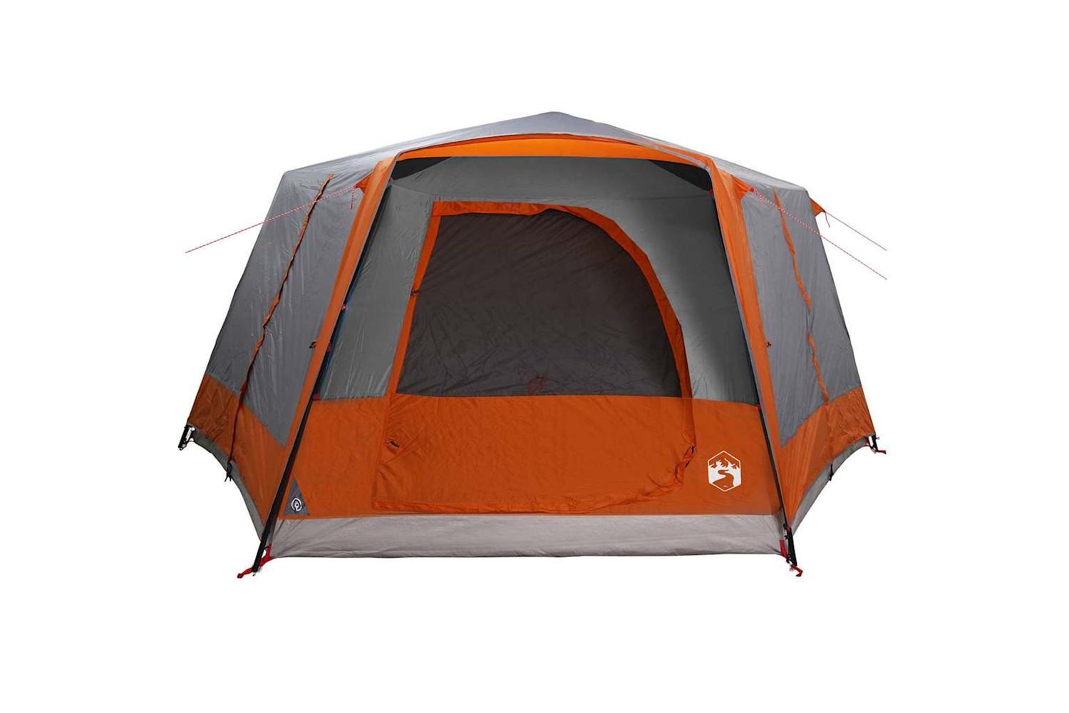 Vidaxl Cabin Tent With Roof Grey And Orange 400 X 350 X 212 Cm-6