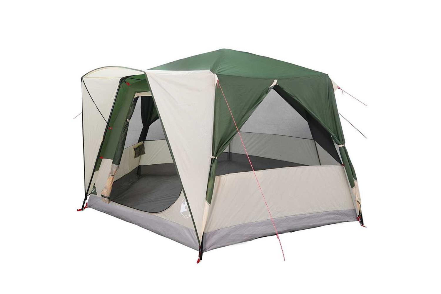 Vidaxl Cabin Tent With Roof Green And White 333 X 317 X 194 Cm-2