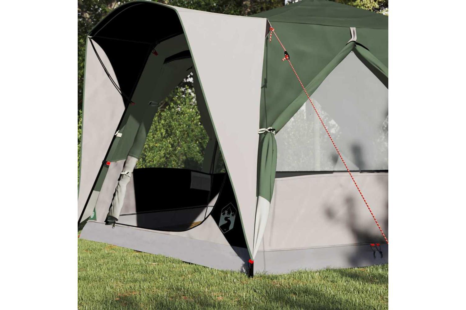 Vidaxl Cabin Tent With Roof Green And White 333 X 317 X 194 Cm-3