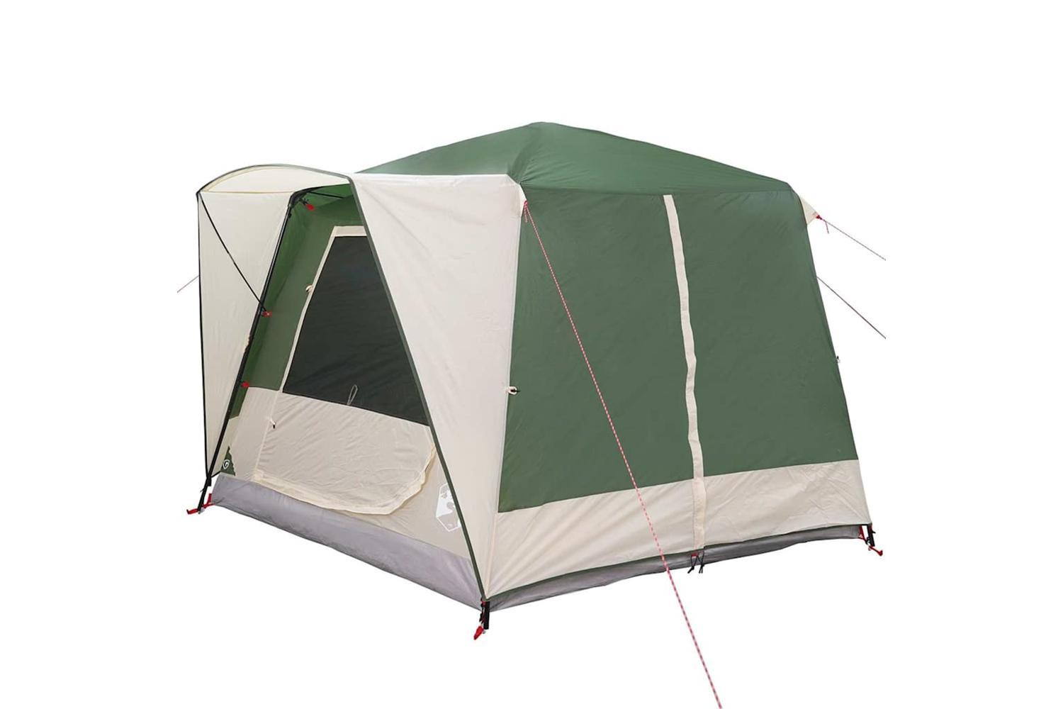 Vidaxl Cabin Tent With Roof Green And White 333 X 317 X 194 Cm-4