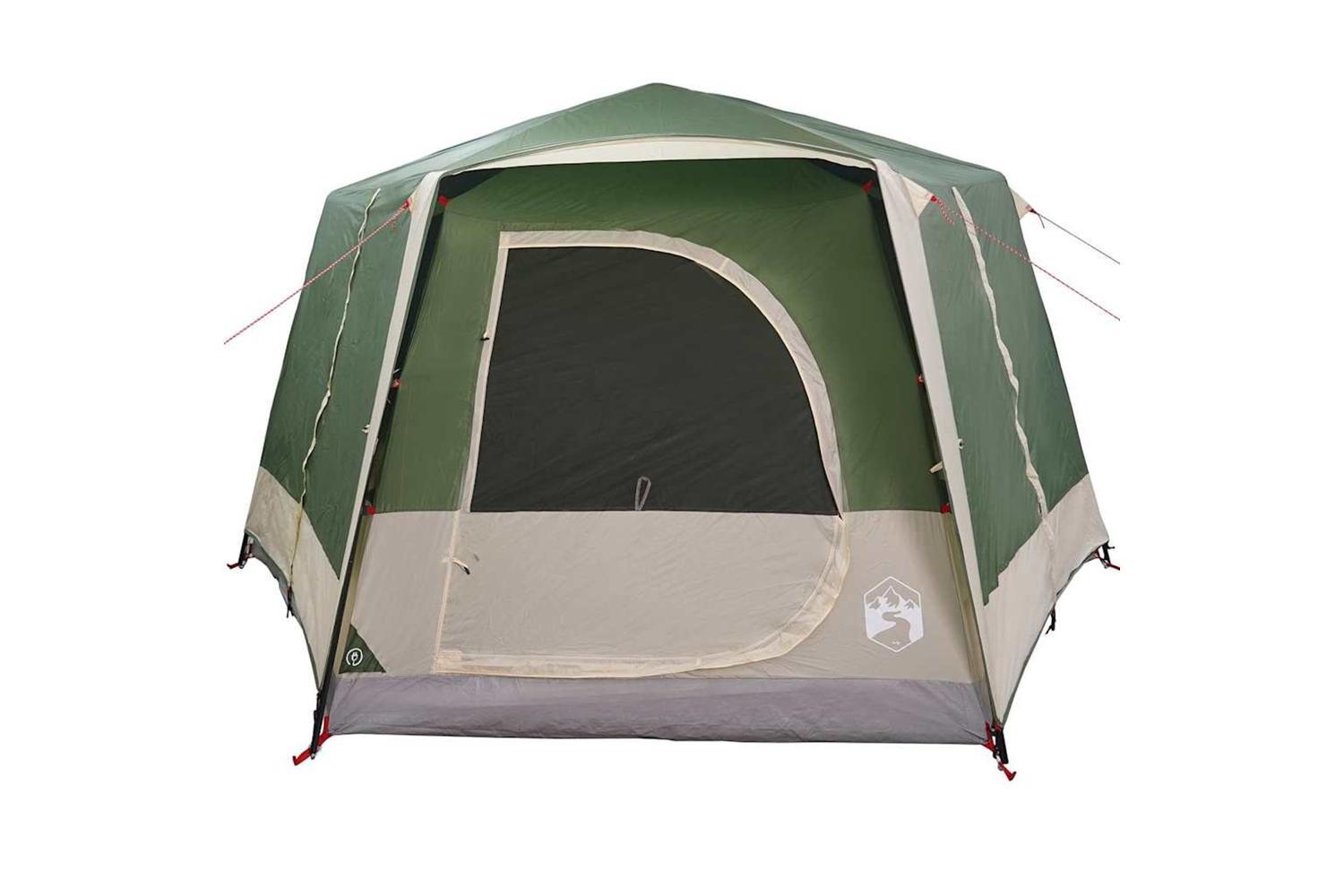 Vidaxl Cabin Tent With Roof Green And White 333 X 317 X 194 Cm-6