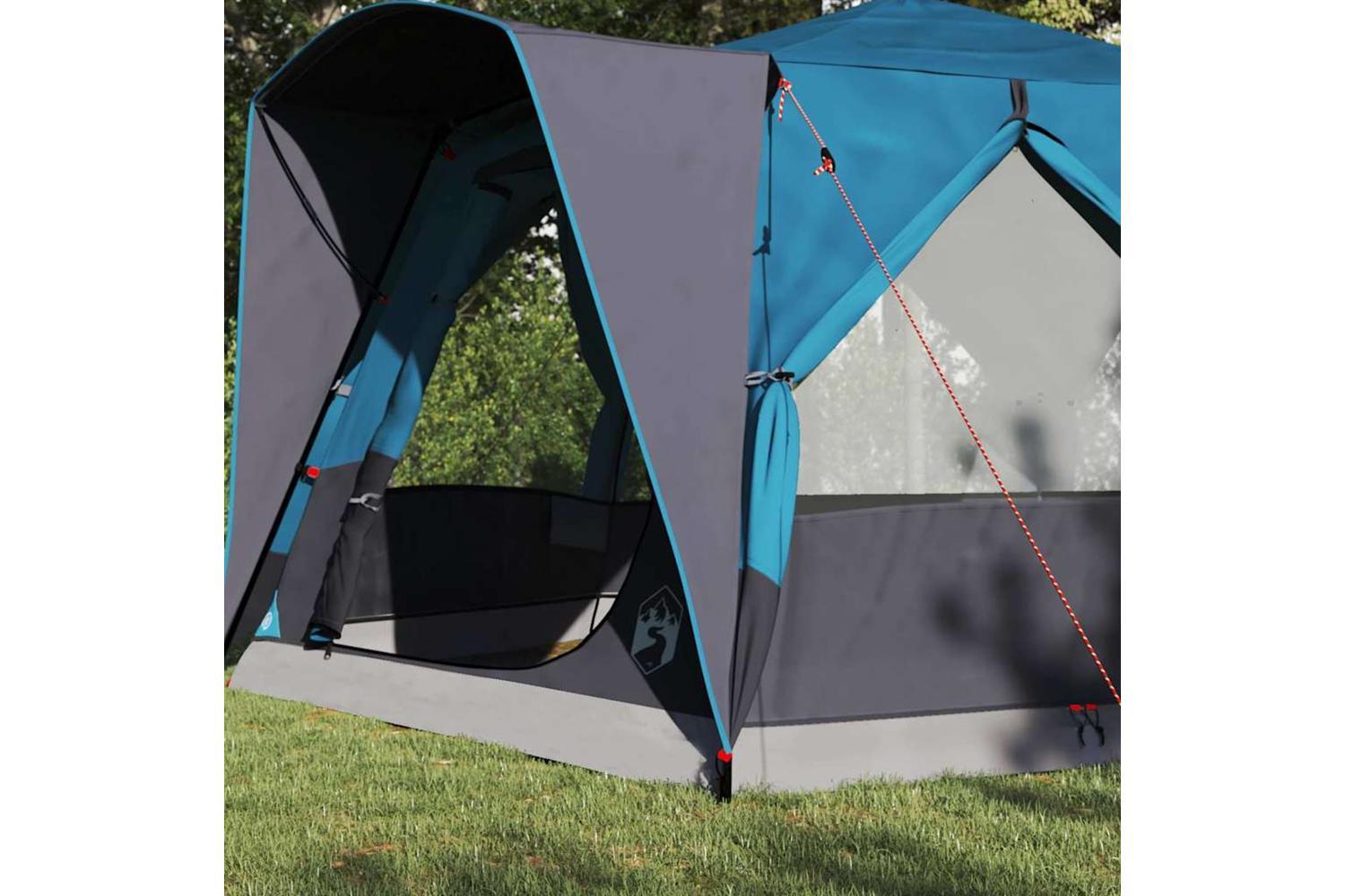 Vidaxl Cabin Tent With Roof Blue And Grey 333 X 317 X 194 Cm-3