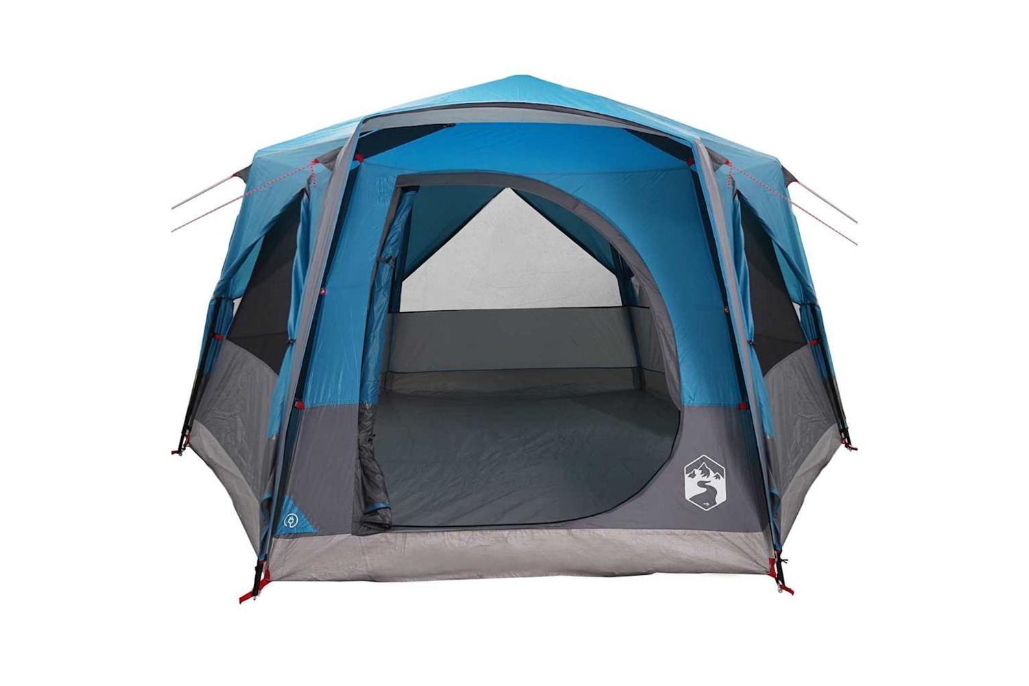 Vidaxl Cabin Tent With Roof Blue And Grey 333 X 317 X 194 Cm-5