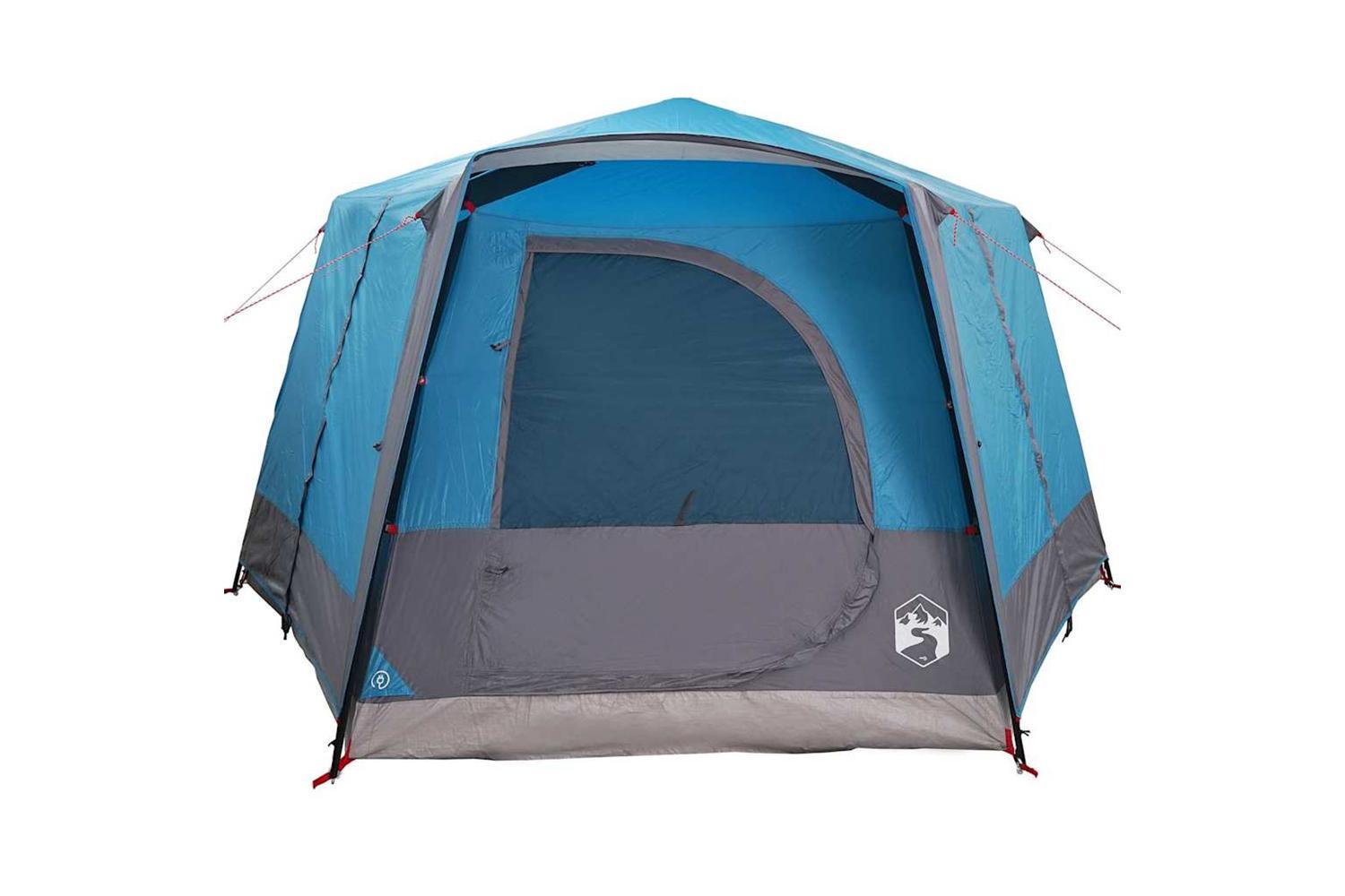 Vidaxl Cabin Tent With Roof Blue And Grey 333 X 317 X 194 Cm-6