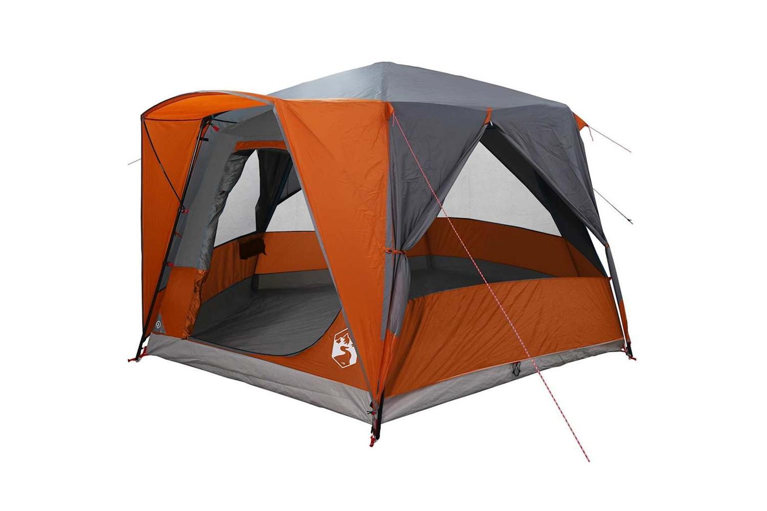 Vidaxl Cabin Tent With Roof Grey And Orange 333 X 317 X 194 Cm-2