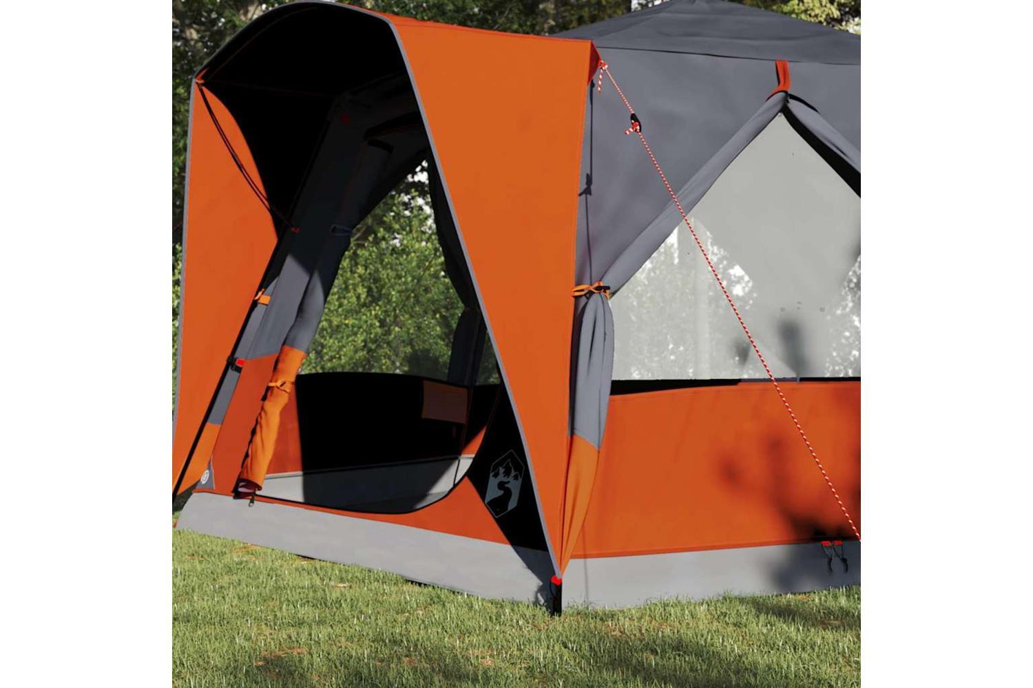 Vidaxl Cabin Tent With Roof Grey And Orange 333 X 317 X 194 Cm-3