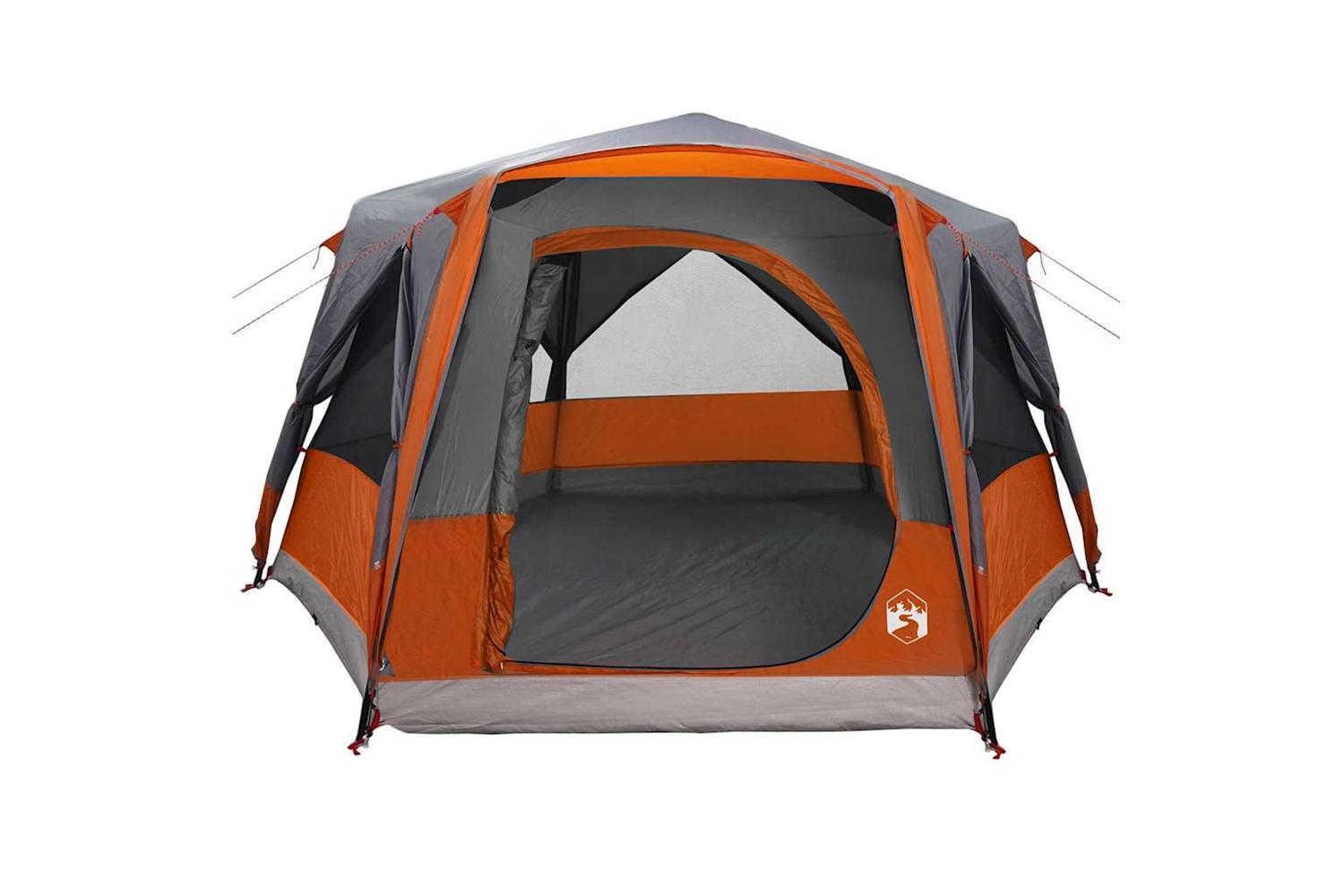 Vidaxl Cabin Tent With Roof Grey And Orange 333 X 317 X 194 Cm-5