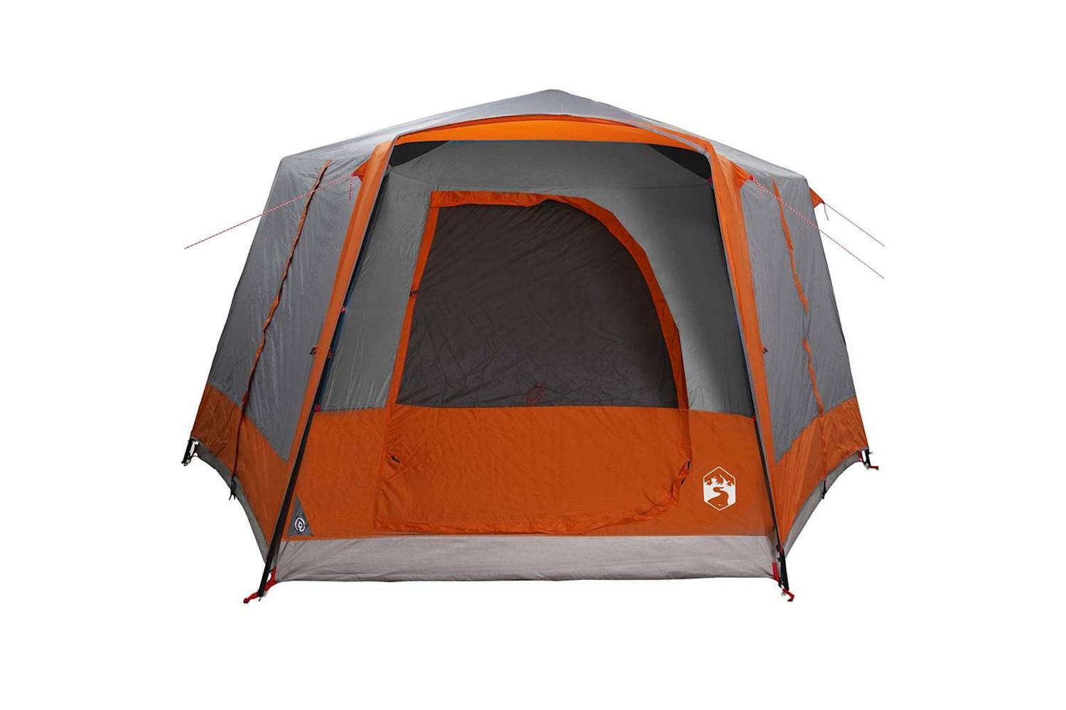 Vidaxl Cabin Tent With Roof Grey And Orange 333 X 317 X 194 Cm-6
