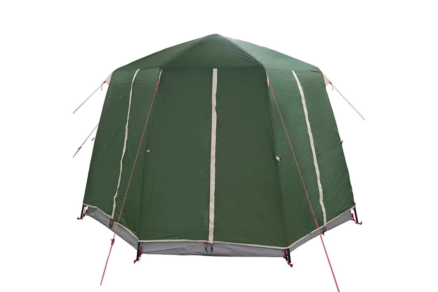 Vidaxl Cabin Tent With Roof Green And White 320 X 320 X 203 Cm-8