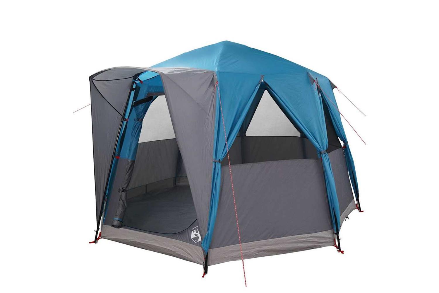 Vidaxl Cabin Tent With Roof Blue And Grey 320 X 320 X 203 Cm-2