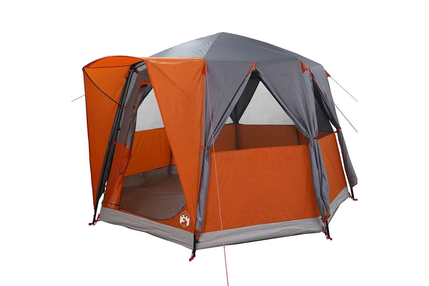 Vidaxl Cabin Tent With Roof Grey And Orange 320 X 320 X 203 Cm-2