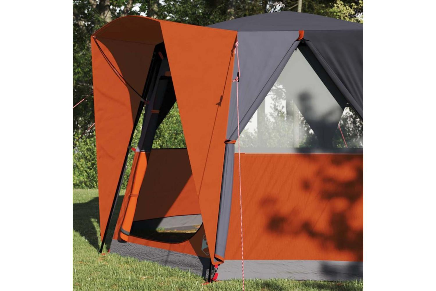 Vidaxl Cabin Tent With Roof Grey And Orange 320 X 320 X 203 Cm-3