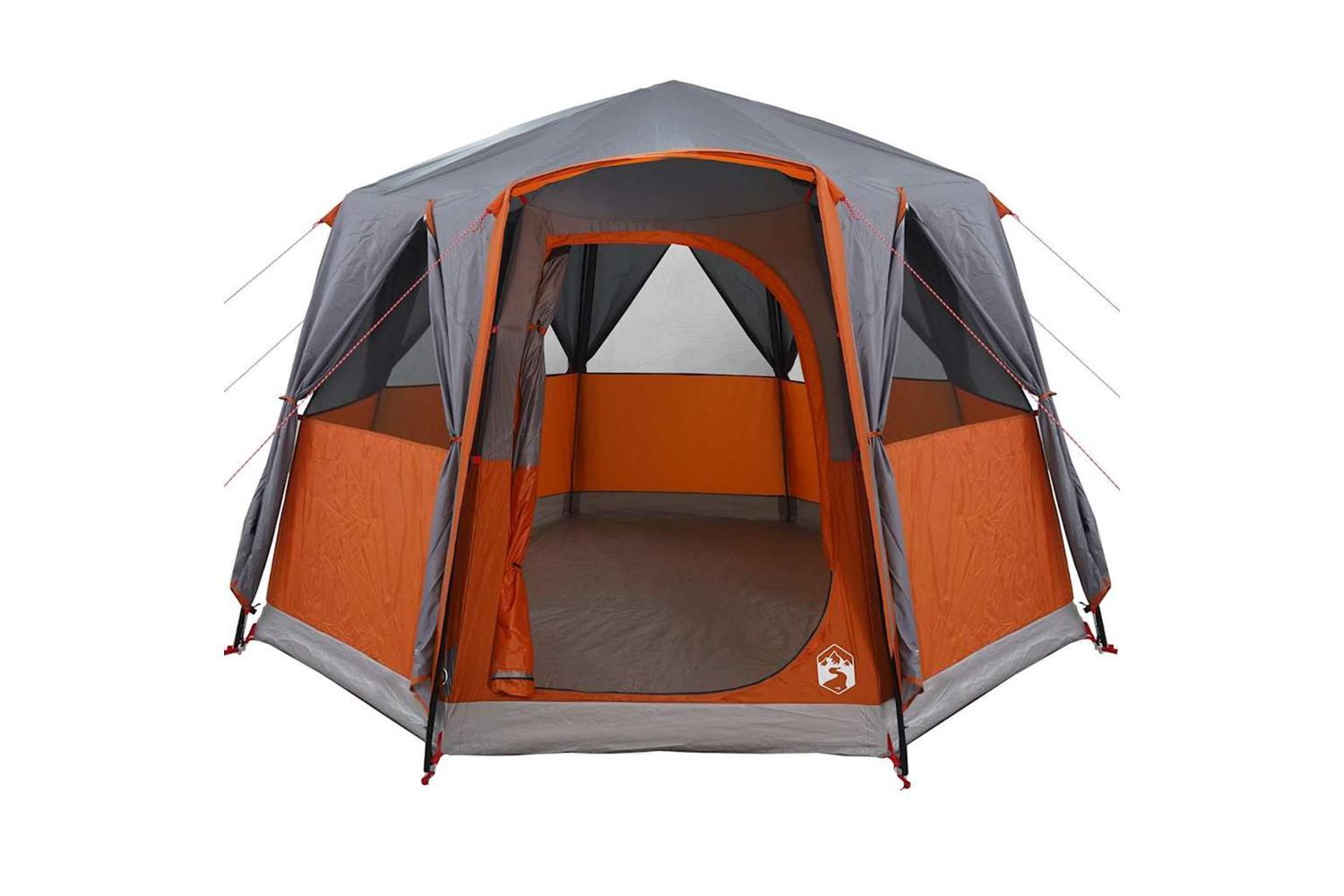 Vidaxl Cabin Tent With Roof Grey And Orange 320 X 320 X 203 Cm-5
