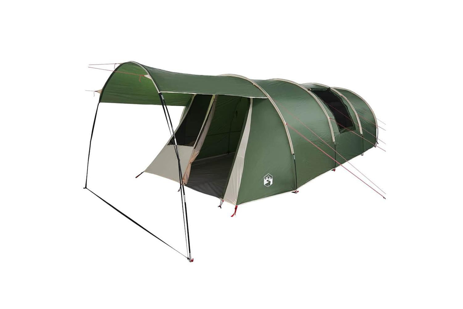 Vidaxl Tunnel Tent With Roof Green And White 740 X 370 X 220 Cm-2