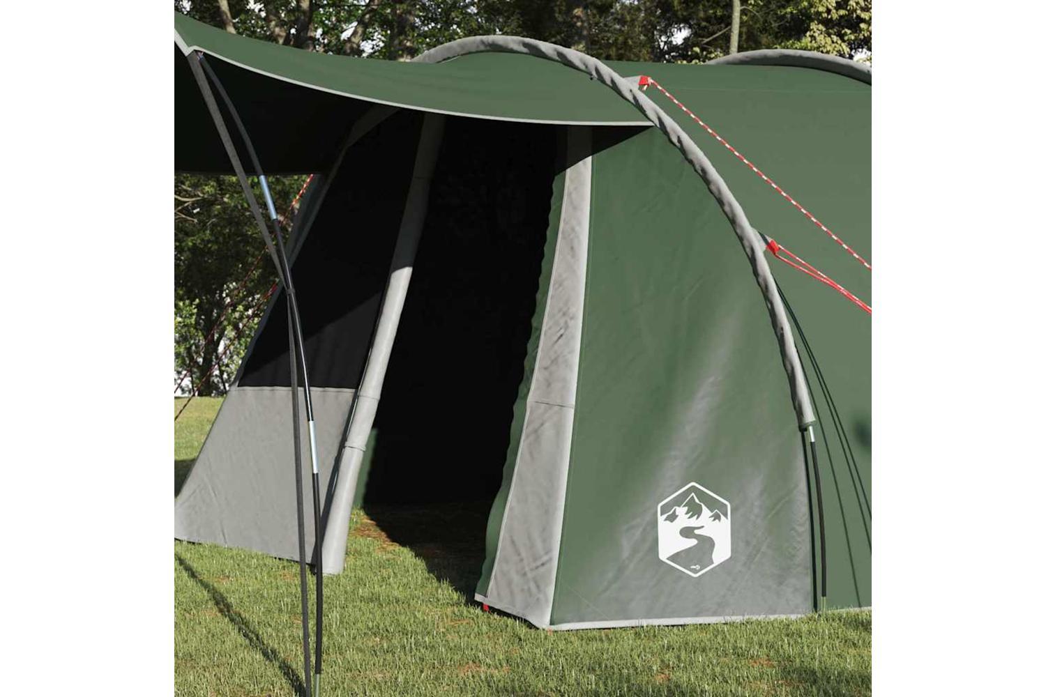 Vidaxl Tunnel Tent With Roof Green And White 740 X 370 X 220 Cm-3