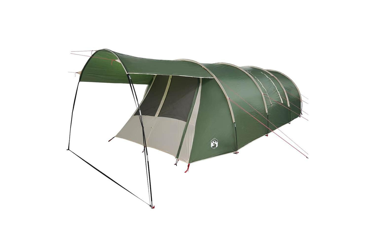 Vidaxl Tunnel Tent With Roof Green And White 740 X 370 X 220 Cm-4