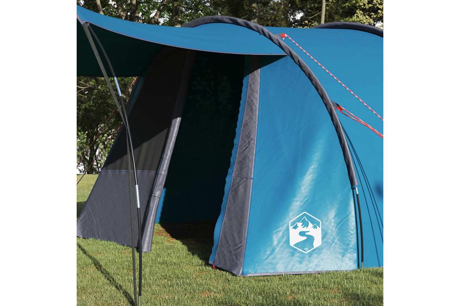 Vidaxl Tunnel Tent With Roof Blue And Grey 740 X 370 X 220 Cm-3