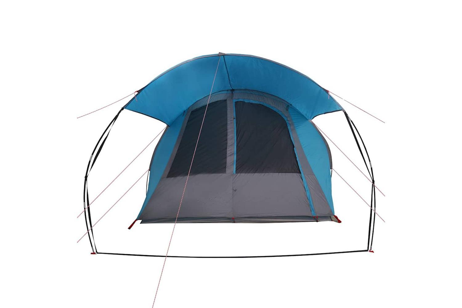 Vidaxl Tunnel Tent With Roof Blue And Grey 740 X 370 X 220 Cm-6