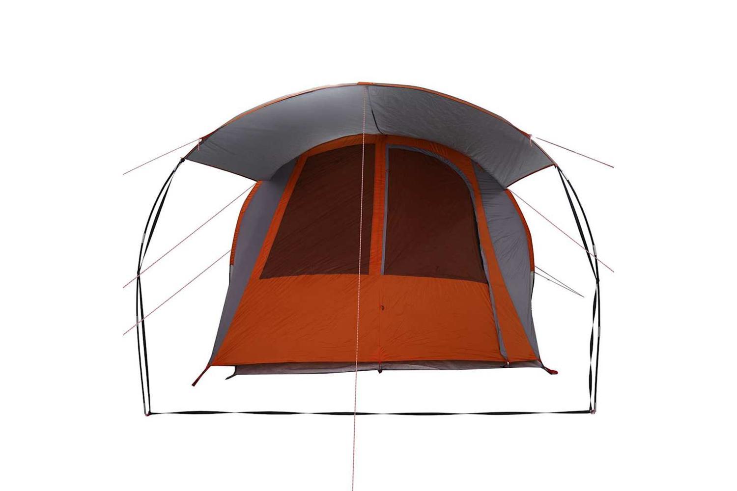 Vidaxl Tunnel Tent With Roof Grey And Orange 740 X 370 X 220 Cm-6