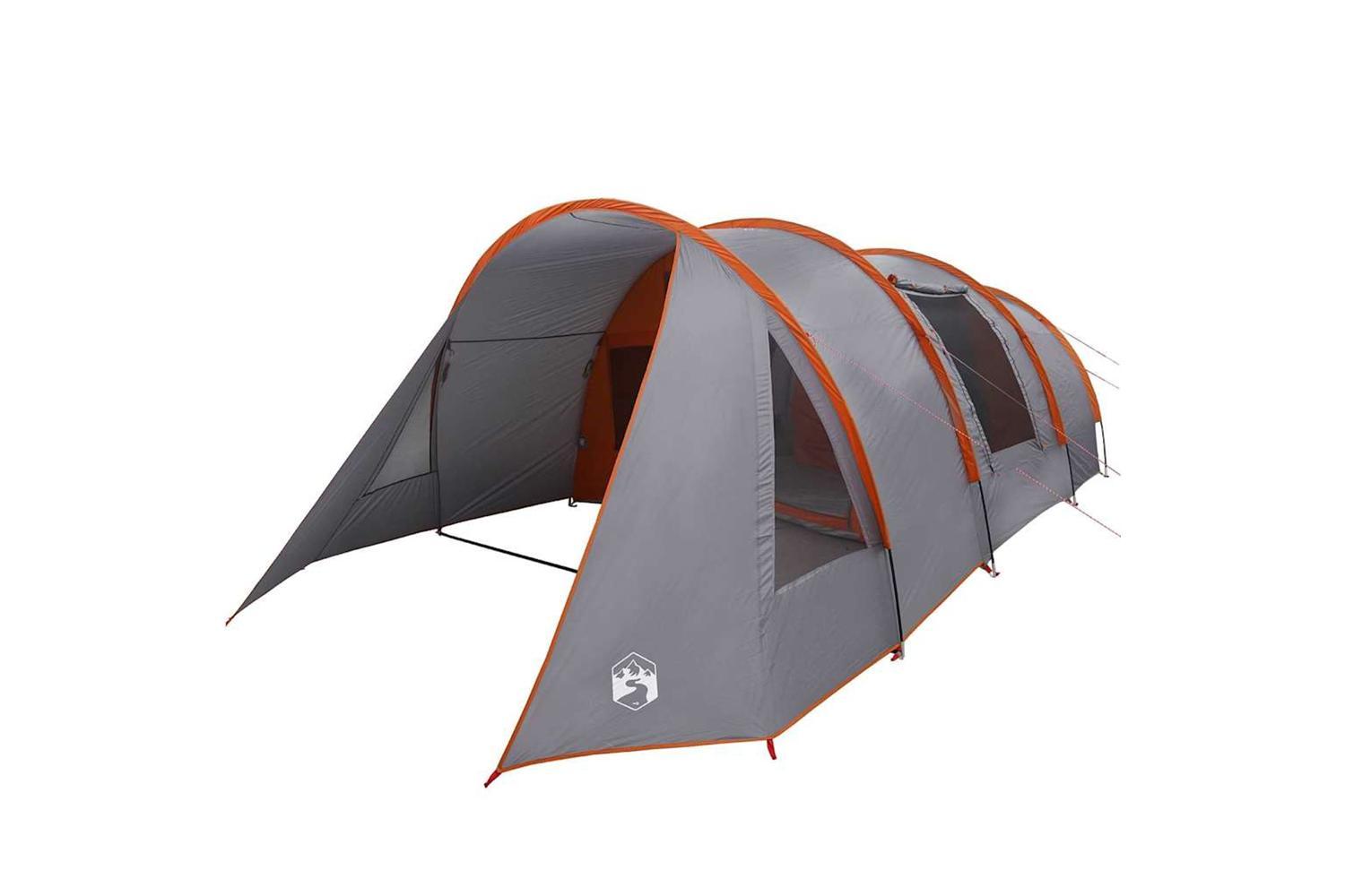 Vidaxl Tunnel Tent With Roof Grey And Orange 778 X 356 X 210 Cm-2