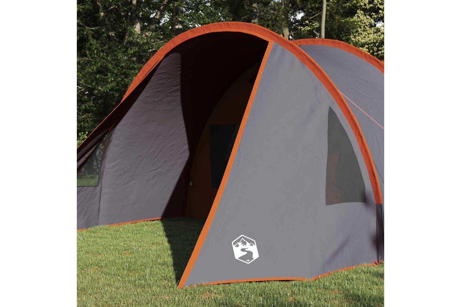 Vidaxl Tunnel Tent With Roof Grey And Orange 778 X 356 X 210 Cm-3