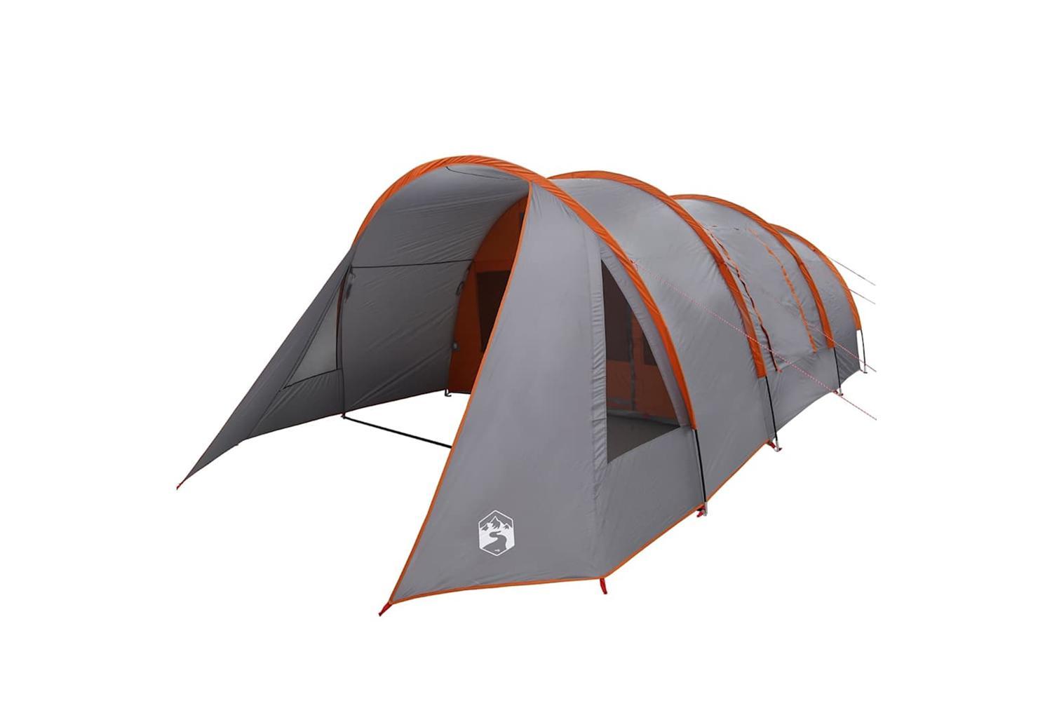Vidaxl Tunnel Tent With Roof Grey And Orange 778 X 356 X 210 Cm-4