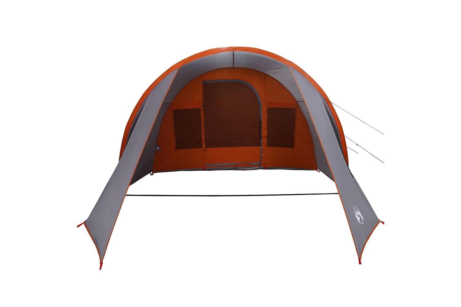 Vidaxl Tunnel Tent With Roof Grey And Orange 778 X 356 X 210 Cm-6