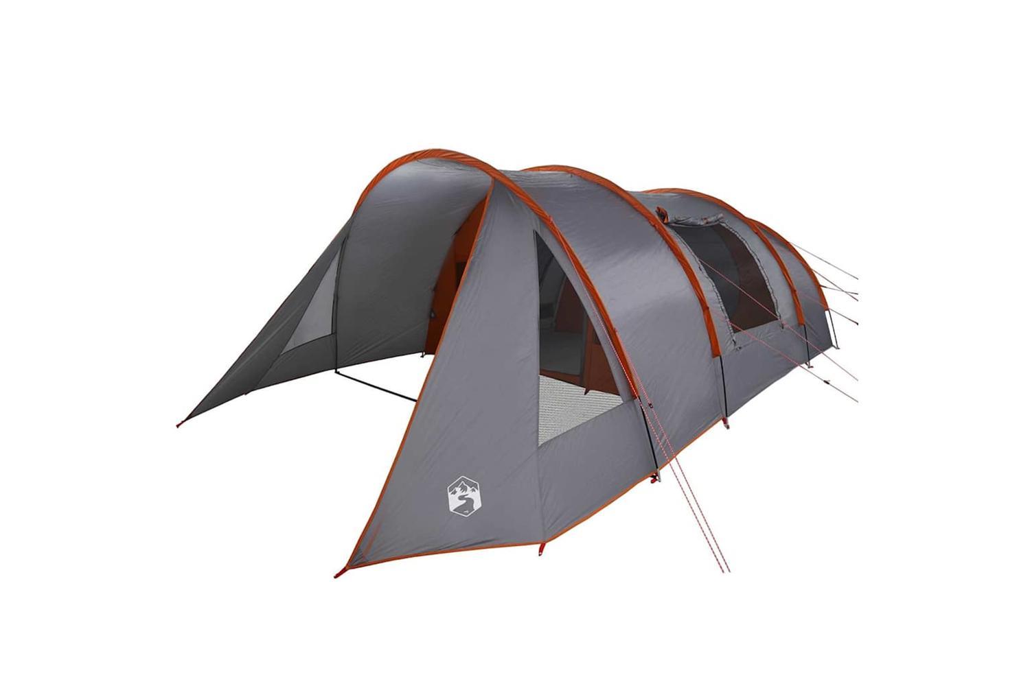 Vidaxl Tunnel Tent With Roof Grey And Orange 805 X 405 X 211 Cm-2