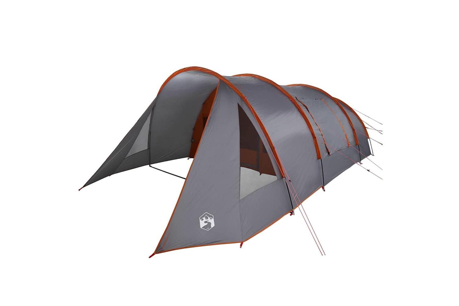 Vidaxl Tunnel Tent With Roof Grey And Orange 805 X 405 X 211 Cm-4