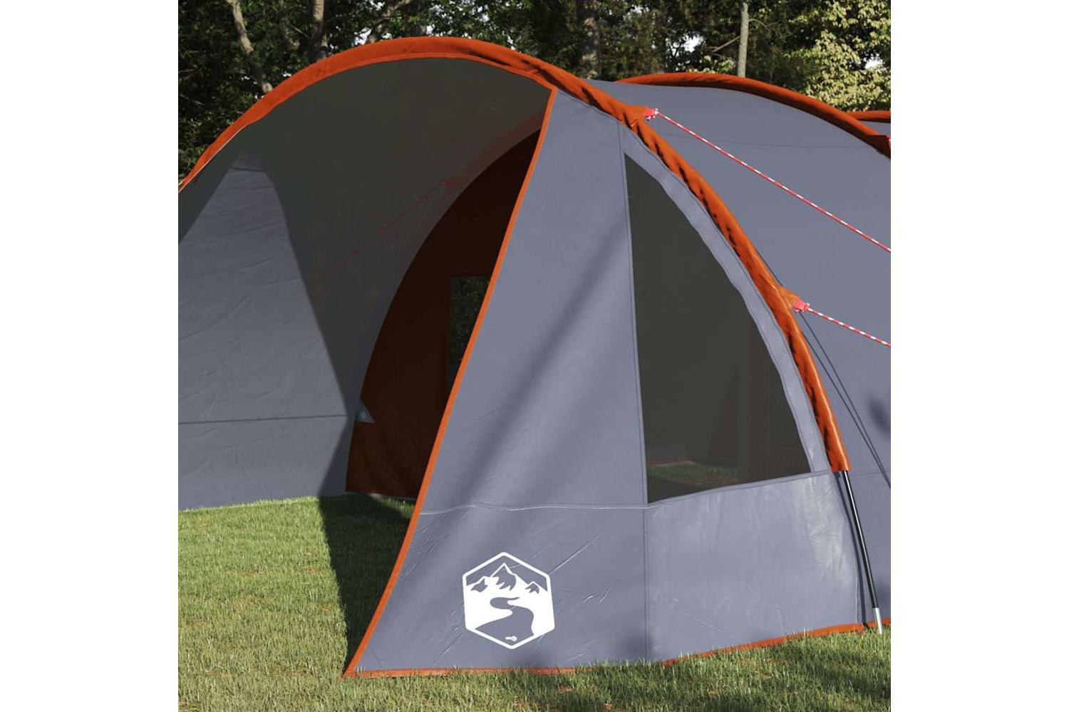 Vidaxl Tunnel Tent With Roof Grey And Orange 890 X 470 X 220 Cm-3