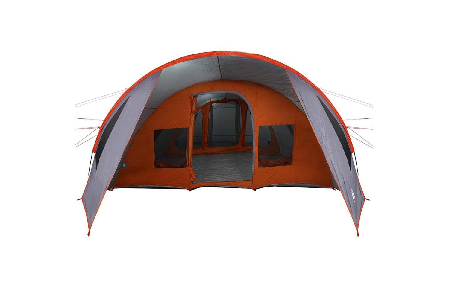 Vidaxl Tunnel Tent With Roof Grey And Orange 890 X 470 X 220 Cm-5