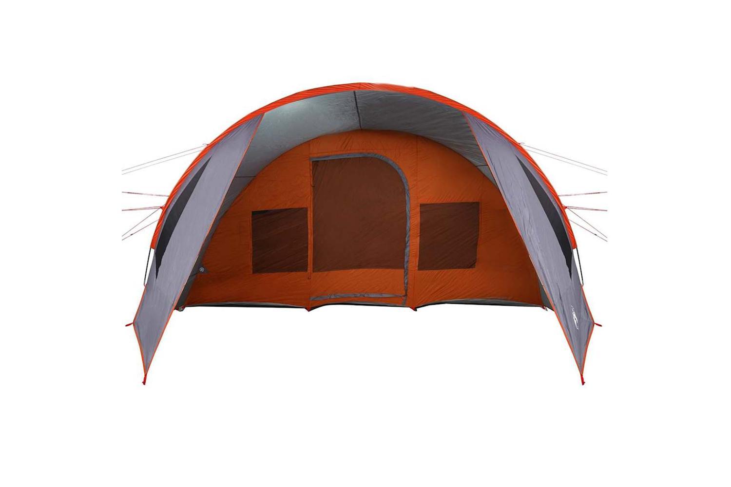 Vidaxl Tunnel Tent With Roof Grey And Orange 890 X 470 X 220 Cm-6