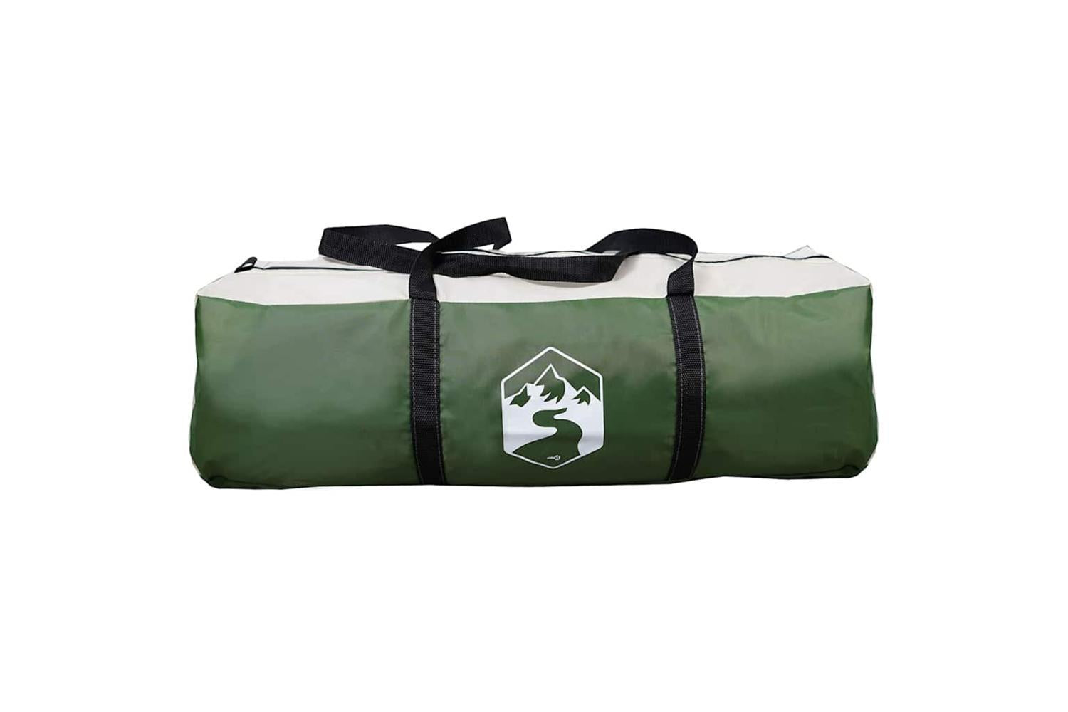 Vidaxl Tunnel Tent With Roof Green And White 700 X 590 X 215 Cm-10