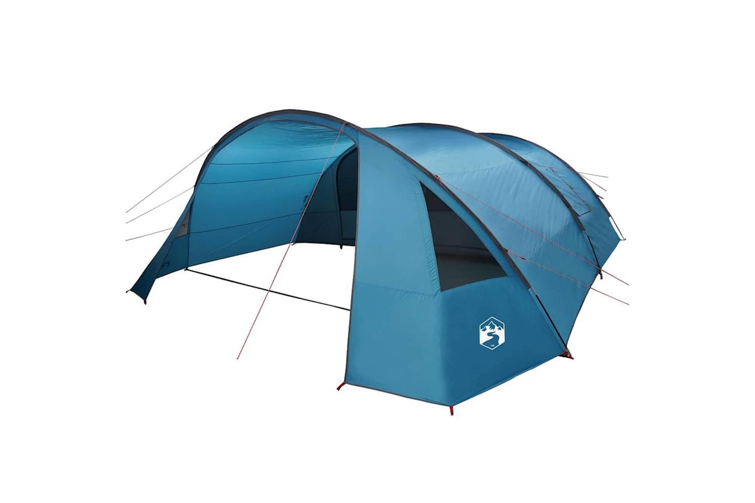 Vidaxl Tunnel Tent With Roof Blue And Grey 700 X 590 X 215 Cm-4