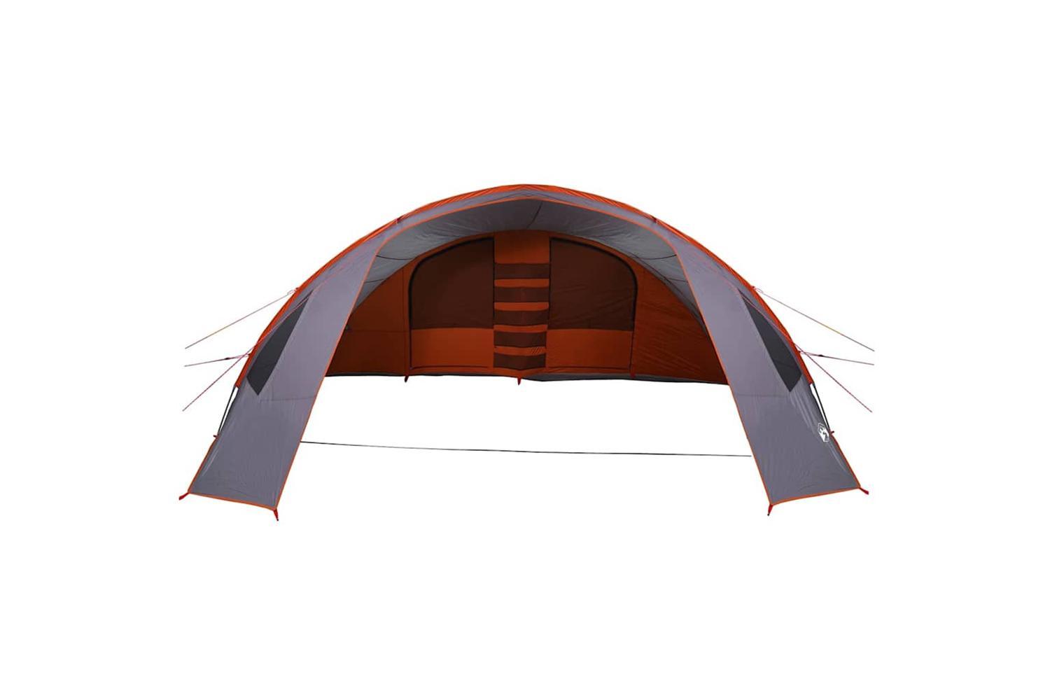 Vidaxl Tunnel Tent With Roof Grey And Orange 700 X 590 X 215 Cm-6